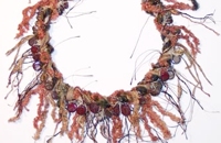 Beading Arts Crocheted Fiber Beads Necklace